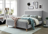 Alexa: Comfortable and Stylish Beds in Light Pink and Light Grey
