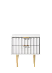 Blair Bedroom Collection: Upholstered Fabric Beds and Storage Units with Metal Legs