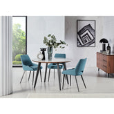 Coco: Elegant Dining Room Furniture in White Ceramic and Walnut