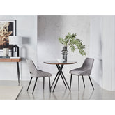 Coco: Elegant Dining Room Furniture in White Ceramic and Walnut