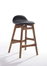 Enzo Barstool: Stylish Seating with Small Back and PU Seat Pads