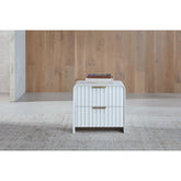 Gus 2-Drawer Bedside table in White