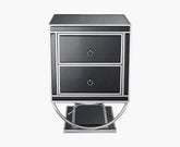 Hollywood Small: Elegant Small Bedside Tables with Glass and Metal