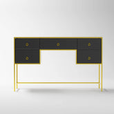 Jade: Black Mirror Bedroom Storage with Gold Frame
