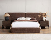 Scallope Bed Frame in Brown