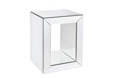 Taylor: Elegant Mirrored Bedside Table with Open Space