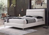 Windsor Bed: Elegant White with Silver Legs