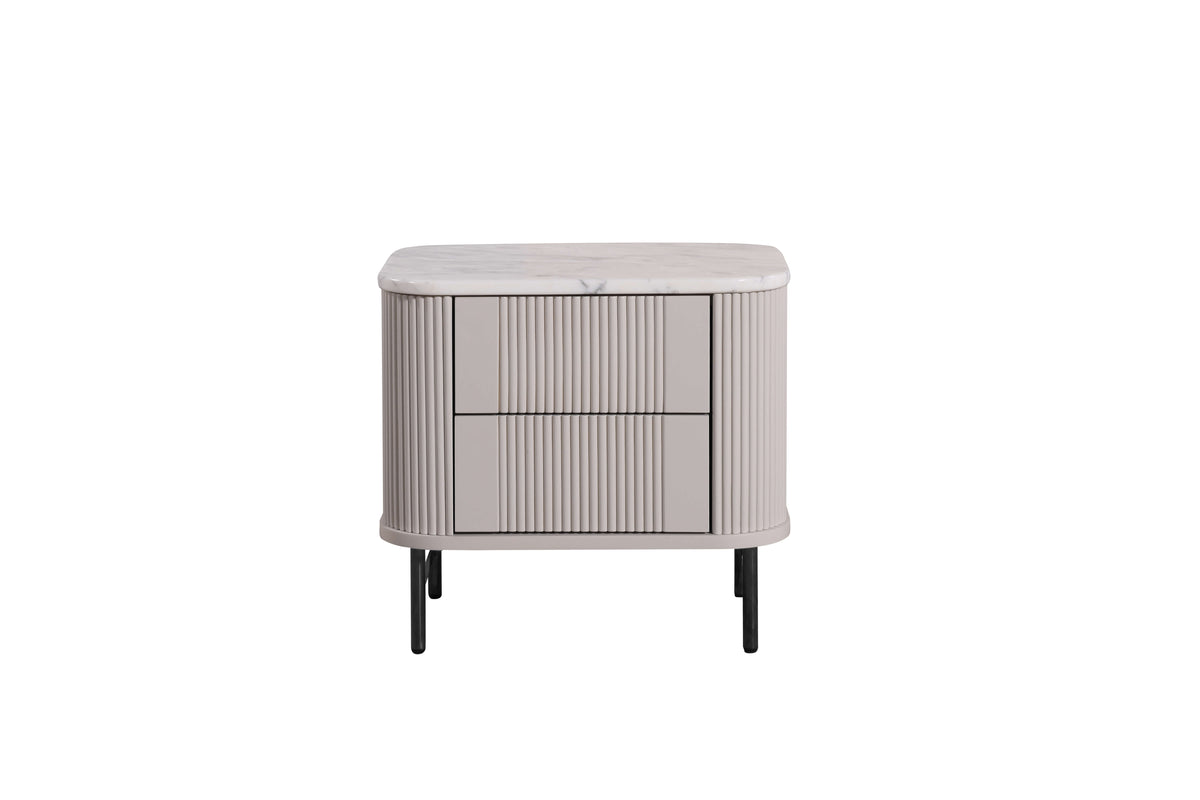 Valen: Elegant Bedroom Storage with Carrara Marble Top