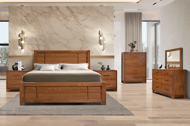 Baltic Bedroom Suite: Elegant Spring Walnut Furniture with Various Set Options