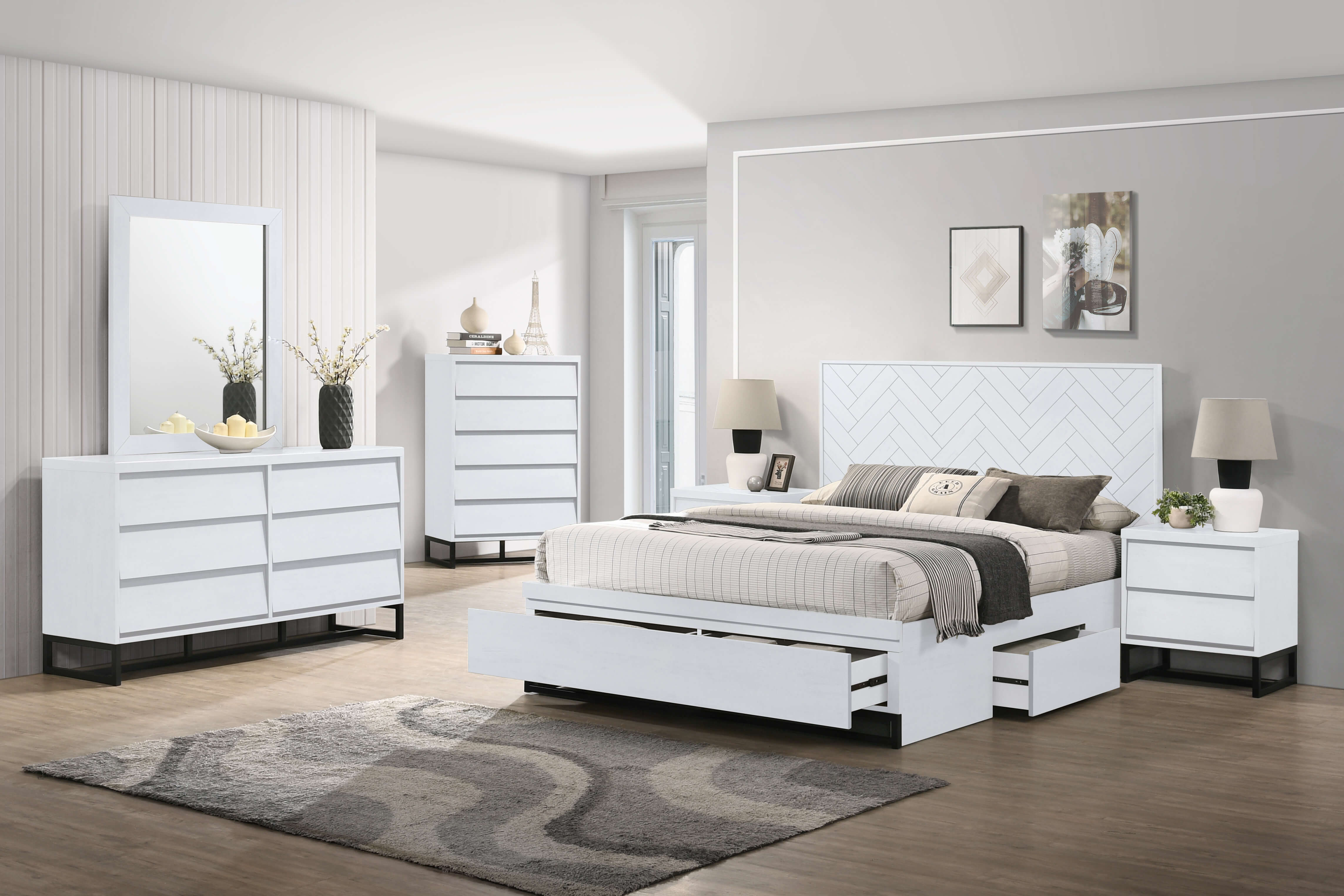 Bodega Bedroom Suite: Versatile Collection in White