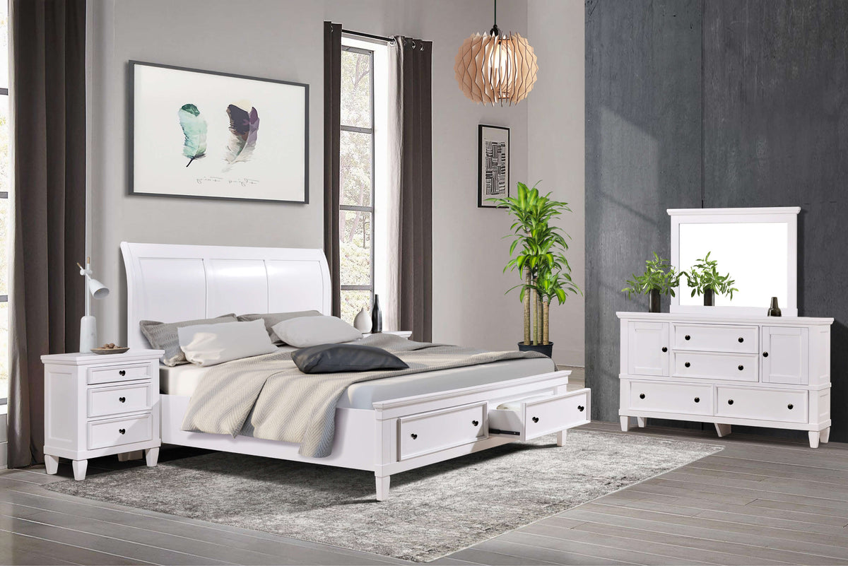 Cannes Bedroom Suite: Sophisticated Collection in White