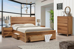 Coral: Walnut Bedroom Suite with Drawers