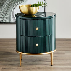Coco Fluted Bedside in Green