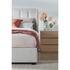 Crawford King Fabric Bed in Beige