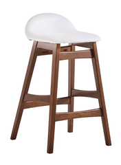 Enzo Barstool: Stylish Seating with Small Back and PU Seat Pads
