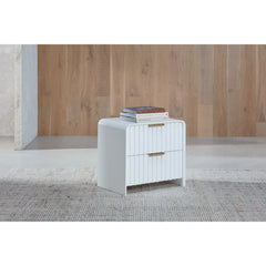 Gus 2-Drawer Bedside table in White