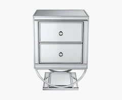 Hollywood Small: Elegant Small Bedside Tables with Glass and Metal