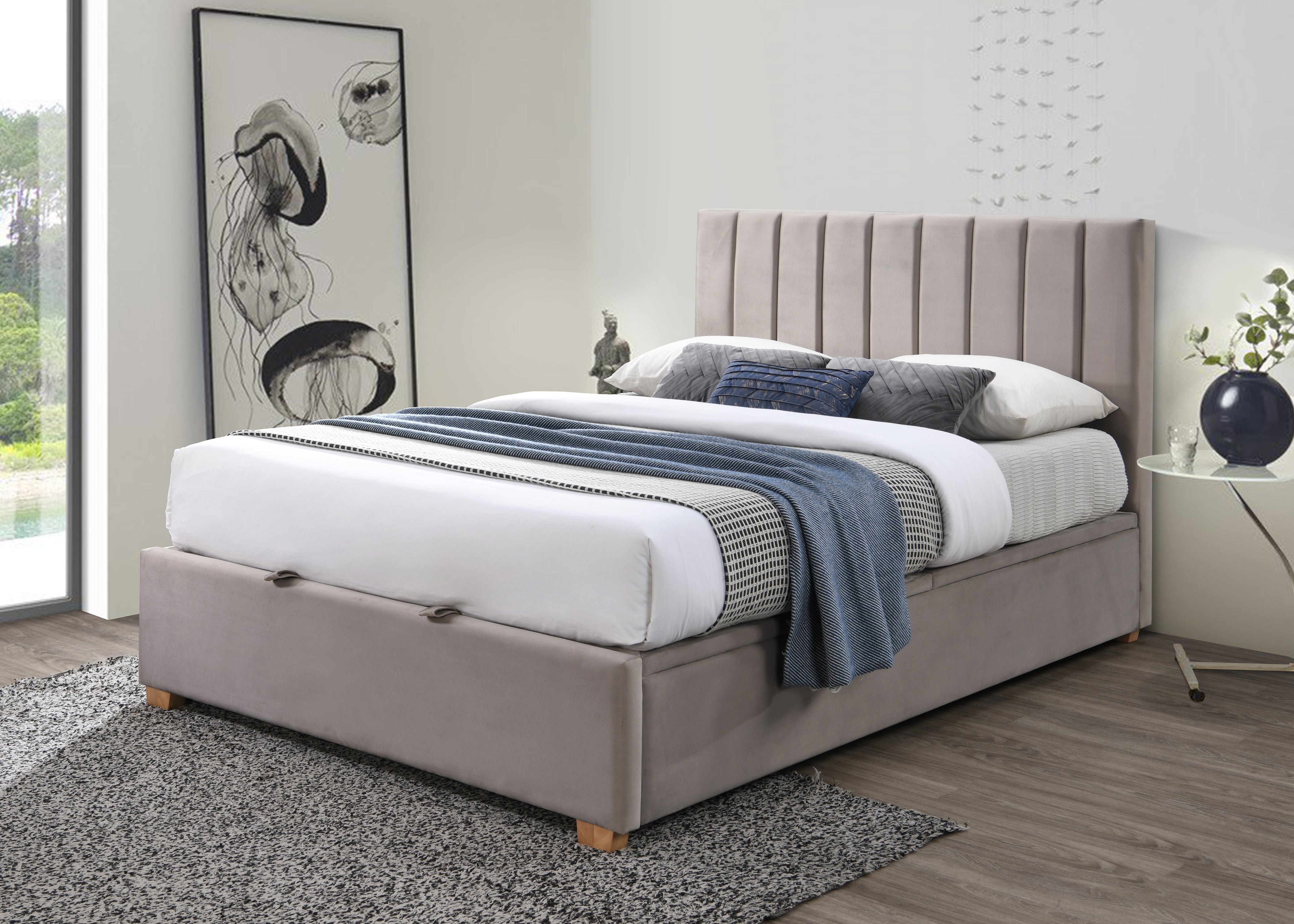 Opal: Modern Lift Base Beds in Various Colours and Sizes