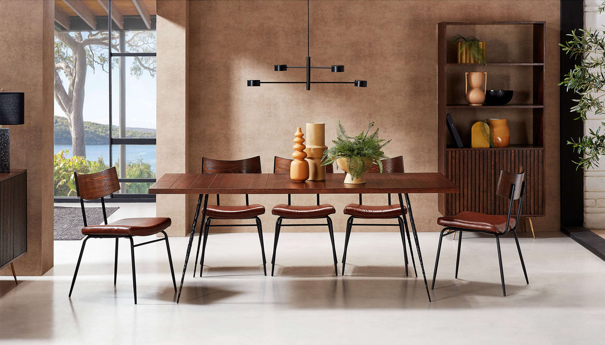 Romano Dining Collection: 7-Piece Dining Setting with Walnut Finish