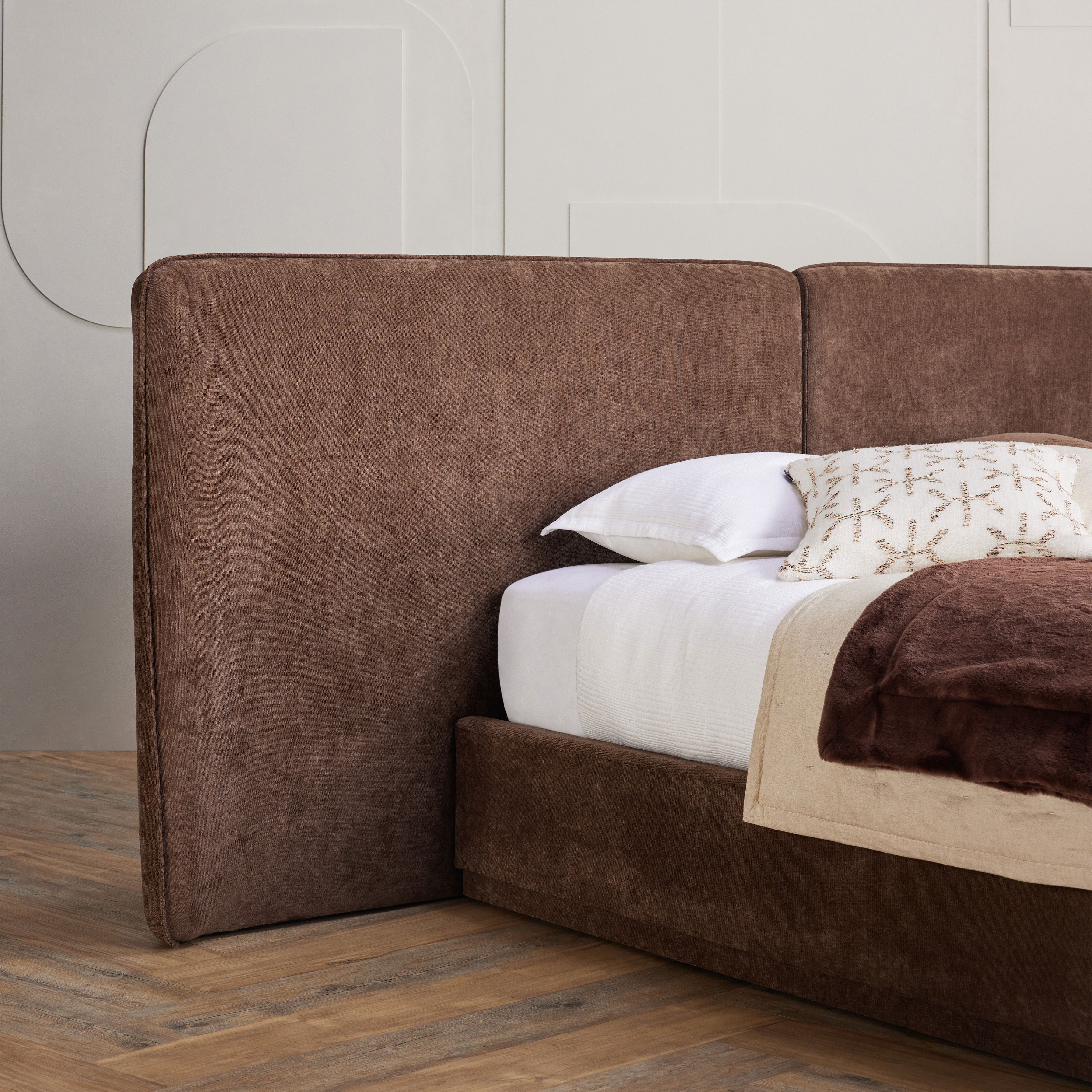 Scallope Bed Frame in Brown