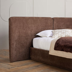 Scallope Bed Frame in Brown