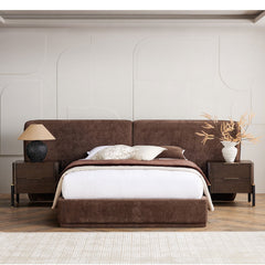 Scallope Bed Frame in Brown