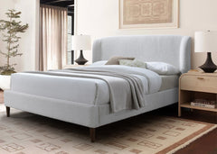 Wool: Classic Bed with Walnut Legs